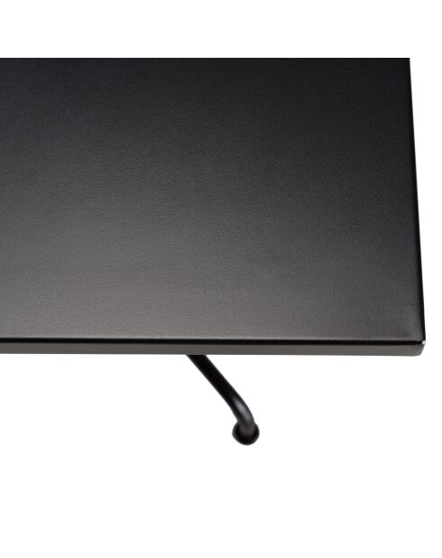 Table de jardin Vianney 2 personnes noire - 70x70x72 cm