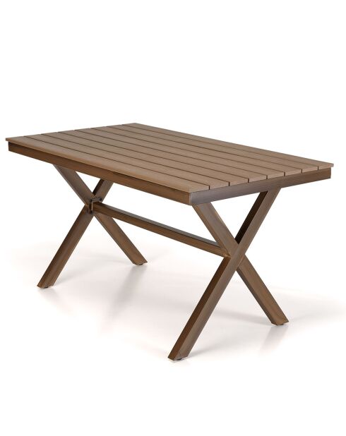 Table de jardin Vianney 4 personnes bois  - 140x79x76 cm
