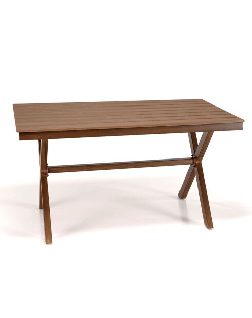Table de jardin Vianney 4 personnes bois  - 140x79x76 cm