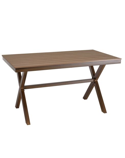 Table de jardin Vianney 4 personnes bois  - 140x79x76 cm