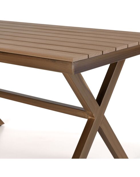 Table de jardin Vianney 4 personnes bois  - 140x79x76 cm