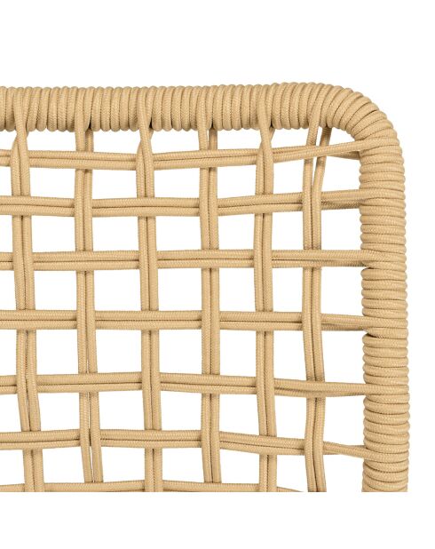 2 Chaises de jardin Vianney beiges - 46x61x77 cm