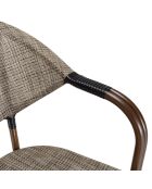 2 Chaises de jardin bistrot Vianney taupe - 59x63x85 cm