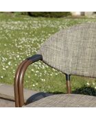 2 Chaises de jardin bistrot Vianney taupe - 59x63x85 cm