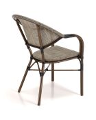 2 Chaises de jardin bistrot Vianney taupe - 59x63x85 cm