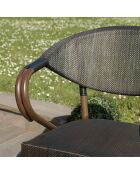 2 Chaises de jardin bistrot Vianney marron  - 60x59x71 cm
