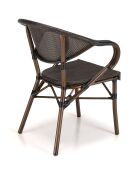 2 Chaises de jardin bistrot Vianney marron  - 60x59x71 cm