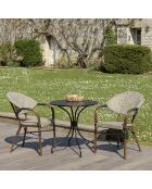 Ensemble de jardin 2 personnes Vianney taupe