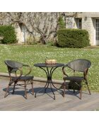 Ensemble de jardin 2 personnes Vianney marron