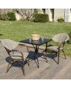 Ensemble de jardin 2 personnes Vianney taupe