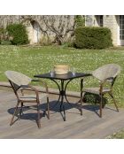 Ensemble de jardin 2 personnes Vianney taupe