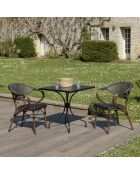 Ensemble de jardin 2 personnes Vianney marron