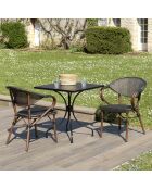 Ensemble de jardin 2 personnes Vianney marron
