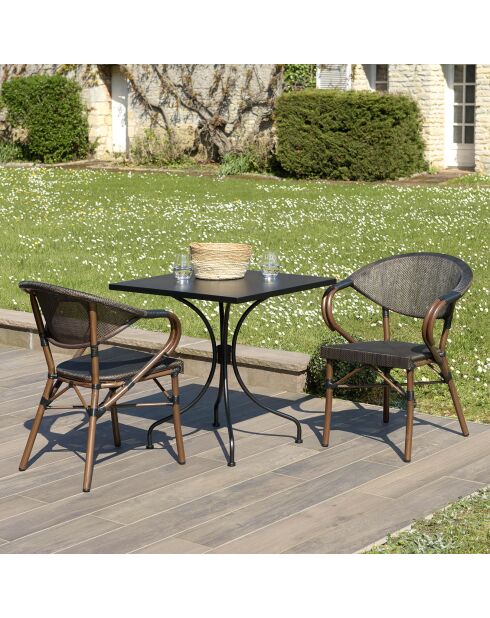 Set da giardino Vianney marrone per 2 persone