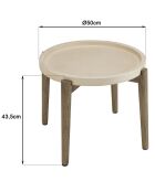 Table d'appoint Hector beige - 50x50x44 cm