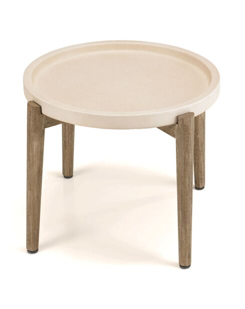Mesa auxiliar Hector beige - 50x50x44 cm