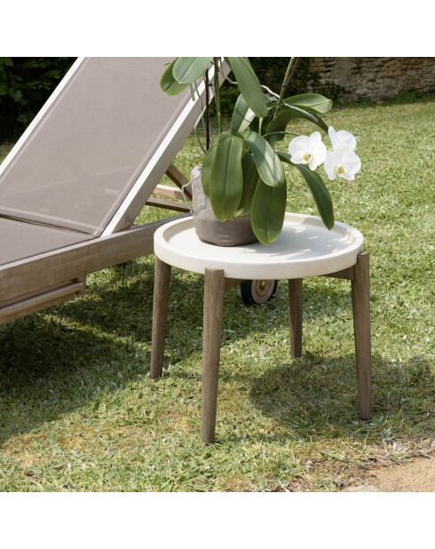 Mesa auxiliar Hector beige - 50x50x44 cm