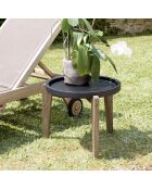 Table d'appoint Hector marron  - 55x52x44 cm