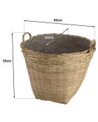 Pot de fleur Hector bambou  - 60x60x55 cm
