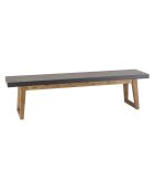 Ensemble Table + 2 bancs bois/béton