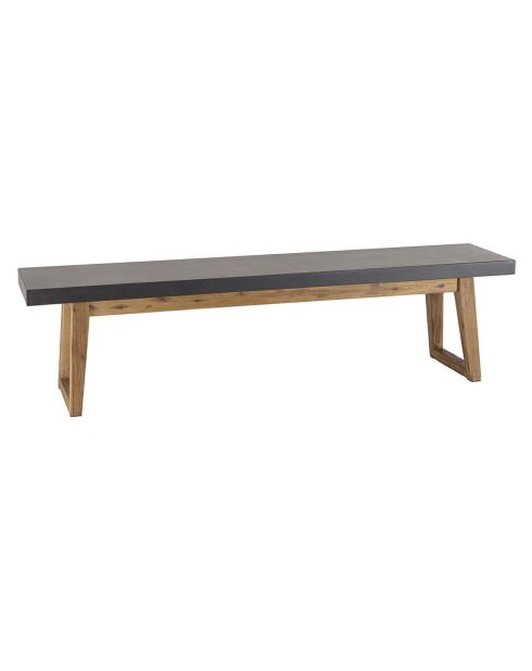 Tischset + 2 Holz-/Betonbänke