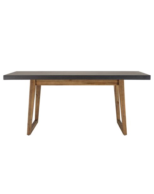 Ensemble Table + 2 bancs bois/béton