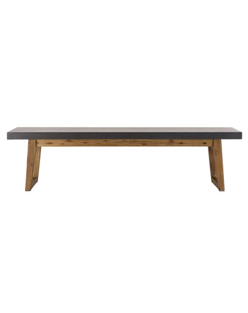 Ensemble Table + 2 bancs bois/béton