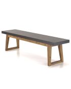 Ensemble Table + 2 bancs bois/béton