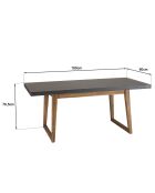 Ensemble Table + 2 bancs bois/béton