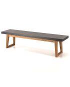 Ensemble Table + 2 bancs bois/béton