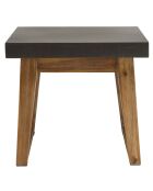 Table d'appoint Hector bois/béton - 50x40x45.5 cm