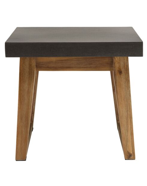 Table d'appoint Hector bois/béton - 50x40x45.5 cm