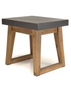Table d'appoint Hector bois/béton - 50x40x45.5 cm