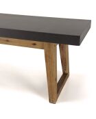 Ensemble Table + 2 bancs bois/béton