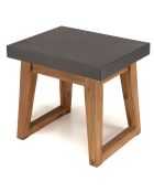 Table d'appoint Hector bois/béton - 50x40x45.5 cm