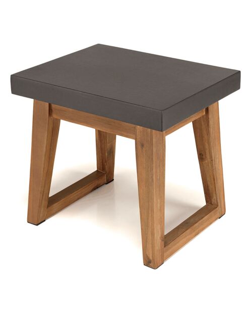 Table d'appoint Hector bois/béton - 50x40x45.5 cm