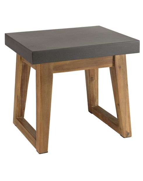 Table d'appoint Hector bois/béton - 50x40x45.5 cm