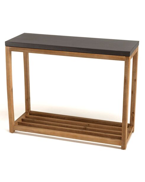 Console Hector bois/béton - 95.5x34.5x76 cm
