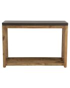 Console Hector bois/béton - 87x28x61 cm