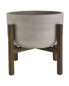 Pot de fleur Hector marron  - 53x53x53 cm