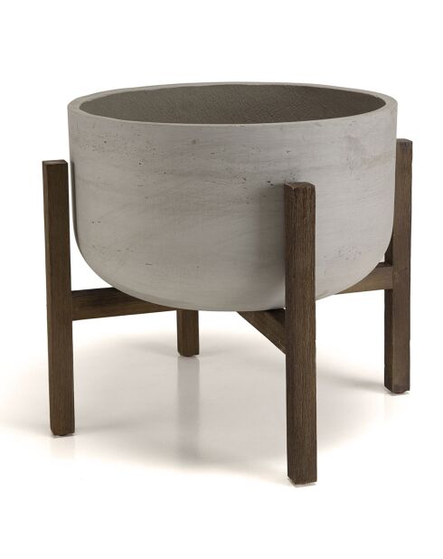 Bruine bloempot Hector - 53x53x53 cm