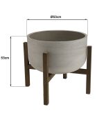 Pot de fleur Hector marron  - 53x53x53 cm