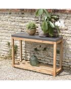 Console Hector bois/béton - 87x28x61 cm
