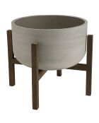 Pot de fleur Hector marron  - 53x53x53 cm