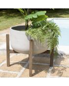 Pot de fleur Hector marron  - 53x53x53 cm