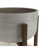Pot de fleur Hector marron  - 53x53x53 cm