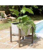 Pot de fleur Hector marron  - 53x53x53 cm
