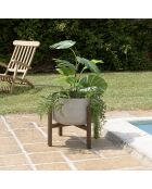 Pot de fleur Hector marron  - 53x53x53 cm