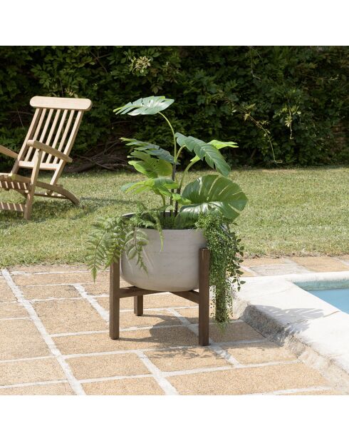 Pot de fleur Hector marron  - 53x53x53 cm