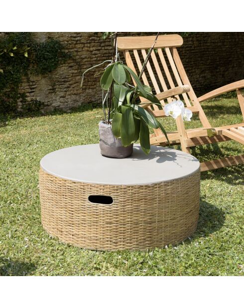 Table basse Hector bambou  - 80x80x33 cm